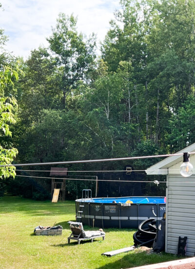 Intex Ultra XTR 24ft above ground pool in our Northern Ontario backyard
