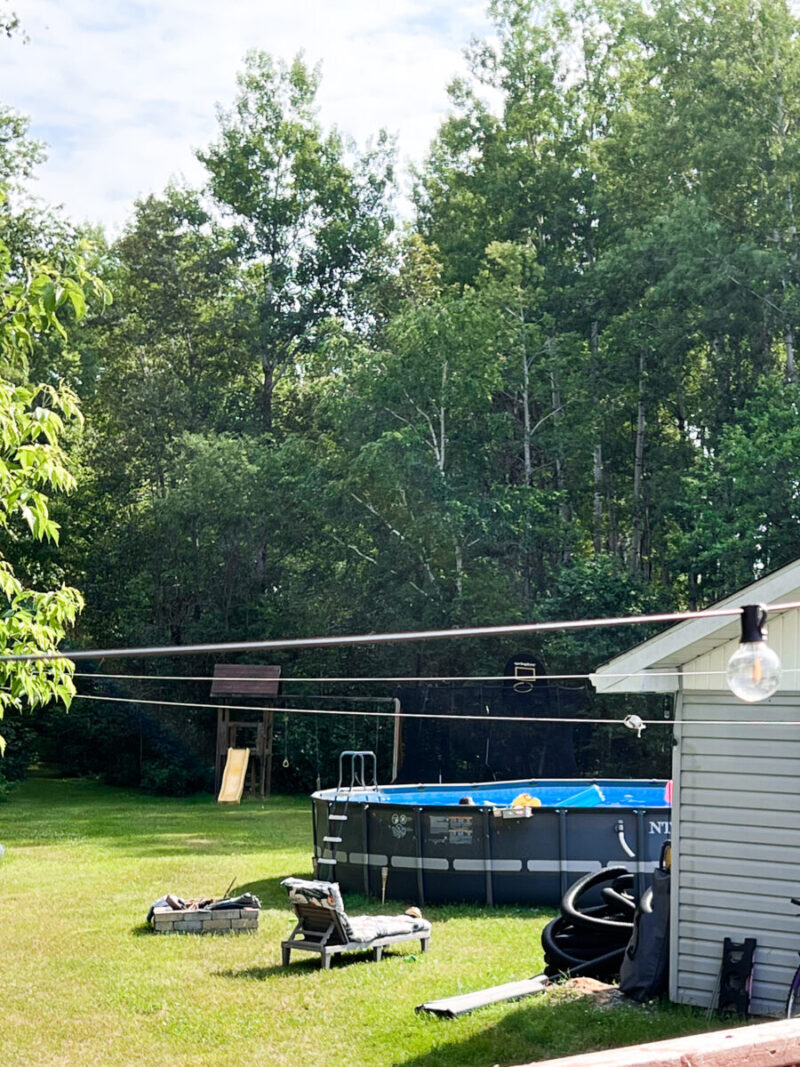 Intex Ultra XTR 24ft above ground pool in our Northern Ontario backyard