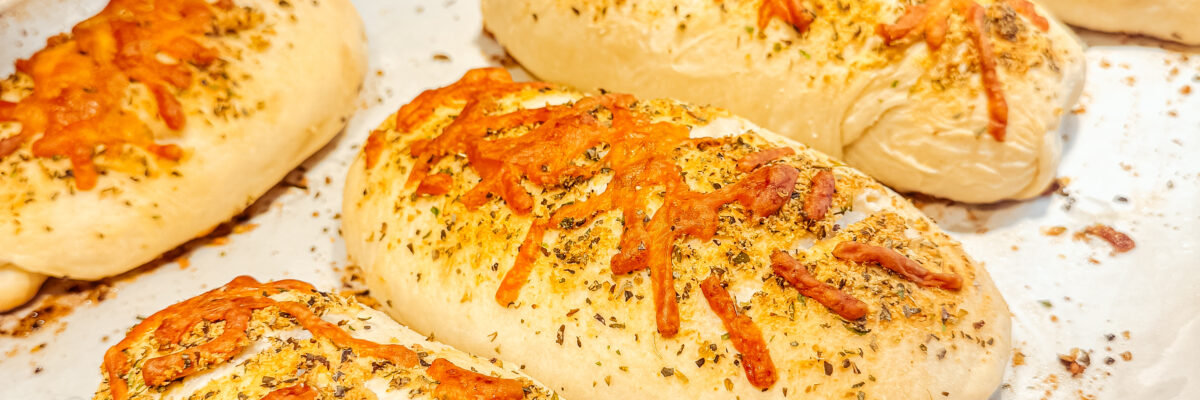 Italian Herb and Cheese Homemade Sub Buns