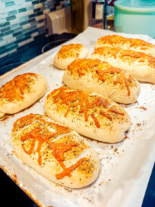 Italian Herb and Cheese Homemade Sub Buns