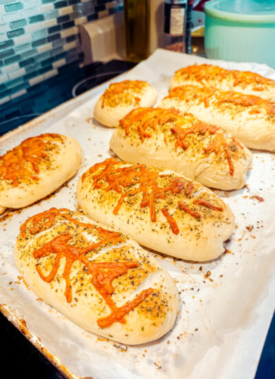 Italian Herb and Cheese Homemade Sub Buns