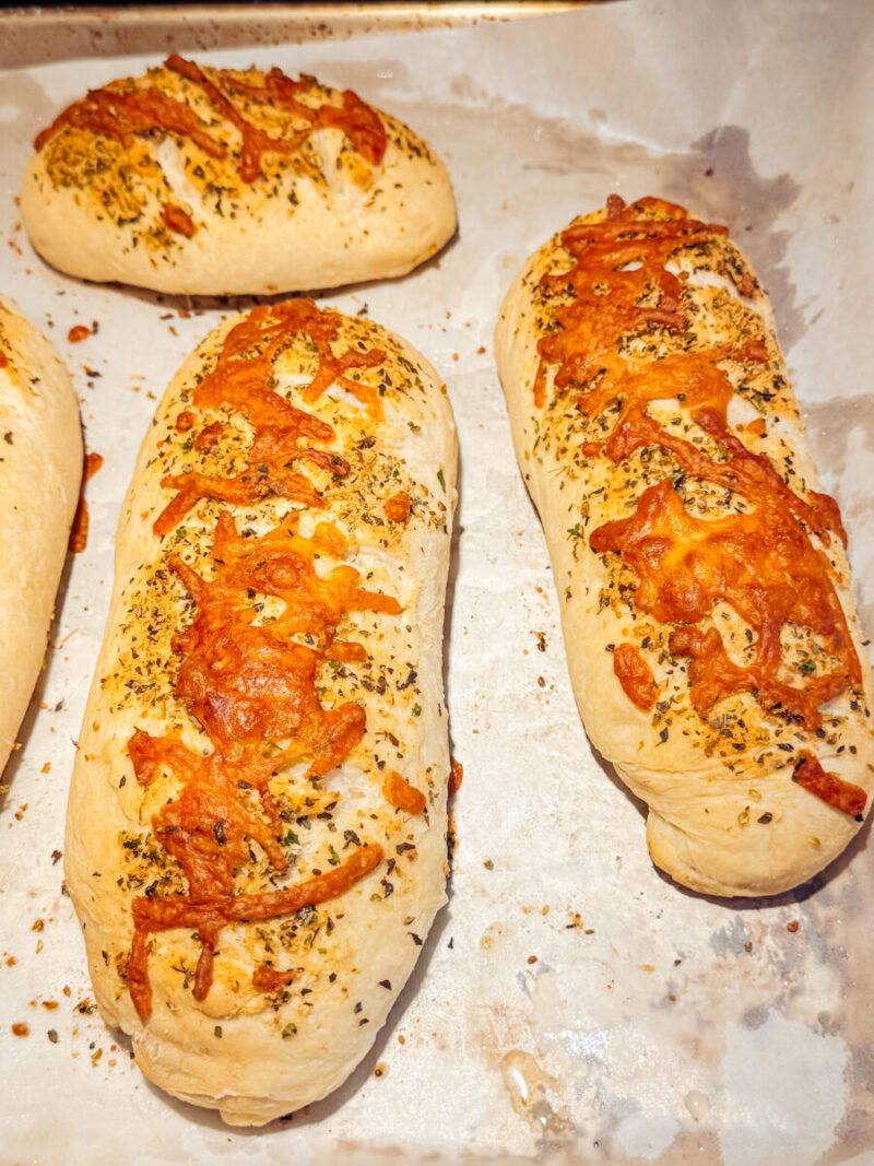 Italian Herb and Cheese Homemade Sub Buns