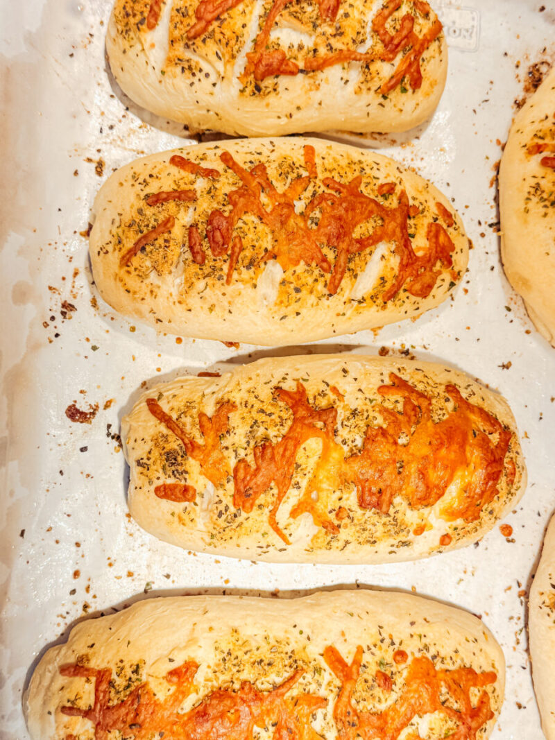 Italian Herb and Cheese Homemade Sub Buns