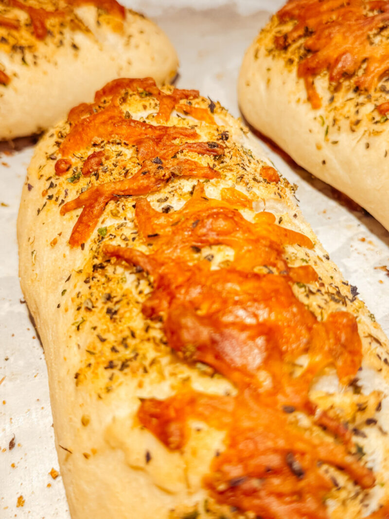 Italian Herb and Cheese Homemade Sub Buns