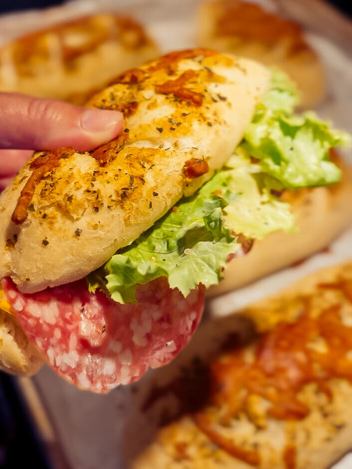 Italian Herb and Cheese Homemade Sub Buns Subway Sandwiches Homemade From Scratch