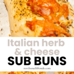 Italian Herb and Cheese Homemade Sub Buns